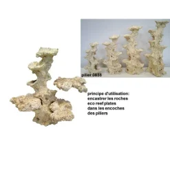 AQUAROCHE Reef Scene Pilier Roche Colonisable H 38 cm