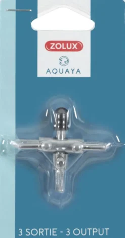 ZOLUX Robinet pour aquarium en métal 3 sortie Aquaya