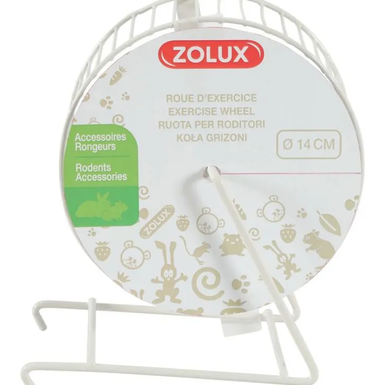 ZOLUX Roue métal pour le petit rongeur coloris beige – 14 cm