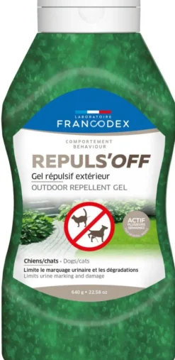 FRANCODEX RŽpulsif d'extŽrieur pour chien et chat en gel marquages urinaires et dŽgradations Repuls'Off - 640 g