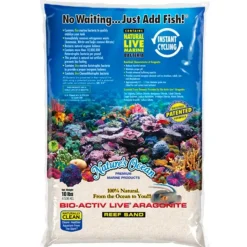BLUE CORAL Sable blanc naturel aragonite vivant, fin, NATURE'S OCEAN - 4,54kg