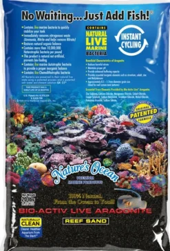 ANTINEA Sable vivant pour aquarium coloris noir Reef - 9,07 kg (0,5 - 1,5 mm)