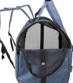 FLAMINGO Sac à dos de transport pour animal de compagnie coloris bleu Lene - 36 x 32 x 32 cm