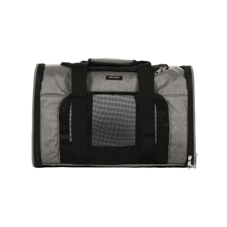 WOUAPY Sac de transport détente pour chien coloris gris en nylon – 40 x 24 x 26 cm