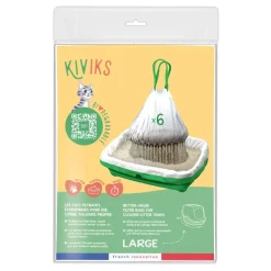 KIVIKS Sacs à litière filtrants pour chat coloris blanc - Taille L 52 x 34 x 25 cm