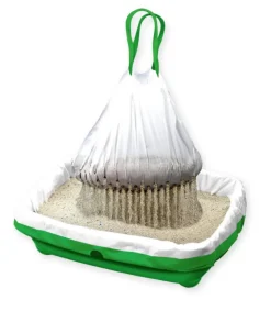 KIVIKS Sacs à litière filtrants pour chat coloris blanc - Taille XL 55 x 40 x 26 cm