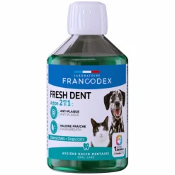 FRANCODEX Solution dentaire rafraîchissante pour chien et chat Fresh Dent - 250 mL
