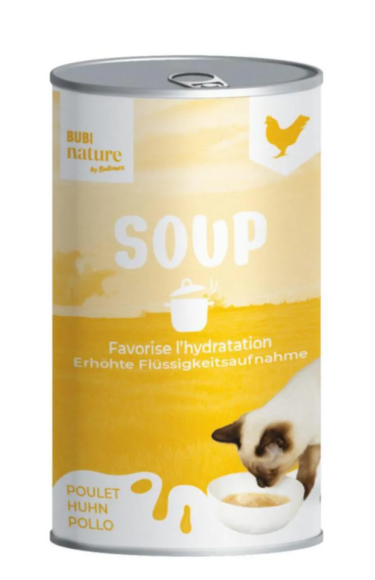 BUBIMEX Soupe pour chat au poulet Bubi nature - 135 g