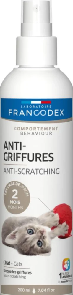 FRANCODEX Spray anti-griffures pour chat et chaton 200 ml