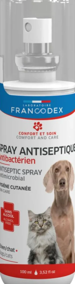 FRANCODEX Spray antiseptique pour chien et chat – 100 ml