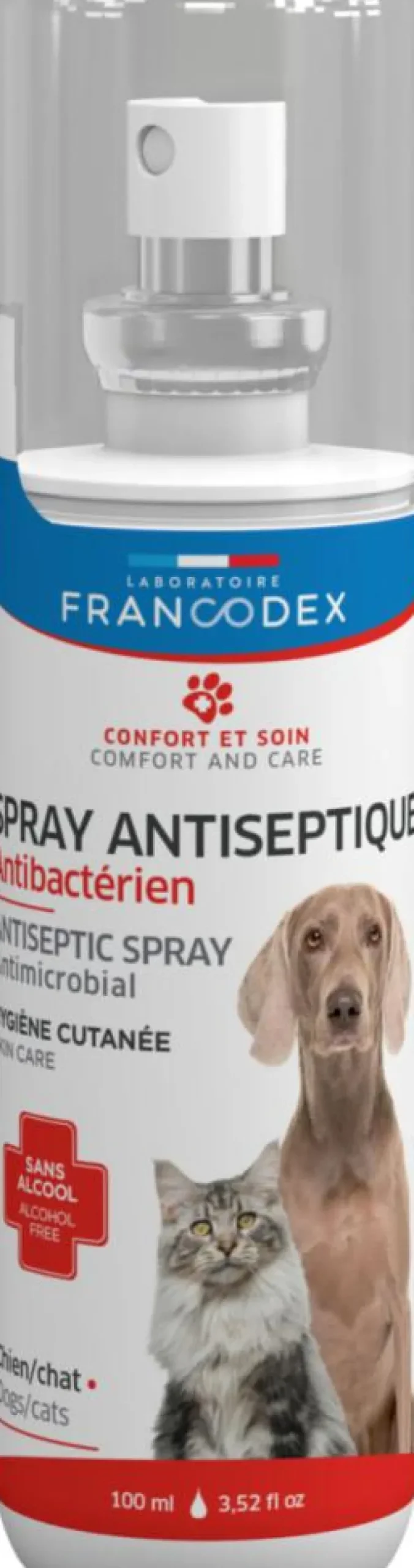 FRANCODEX Spray antiseptique pour chien et chat – 100 ml