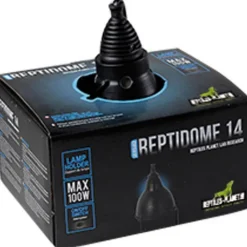 REPTILE PLANET Support pour lampe terrarium coloris noir Reptidome 14 - Ø 14 x H 18,2 cm