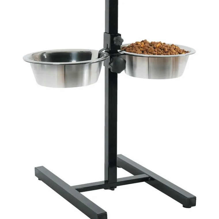ZOLUX Support réglable avec 2 bols en inox grand modèle pour chien - 2,5 L
