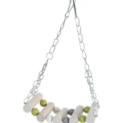 ZOLUX Suspension pont en bois avec une chaîne en métal coloris multicolore – 13 x 6 x 20 cm