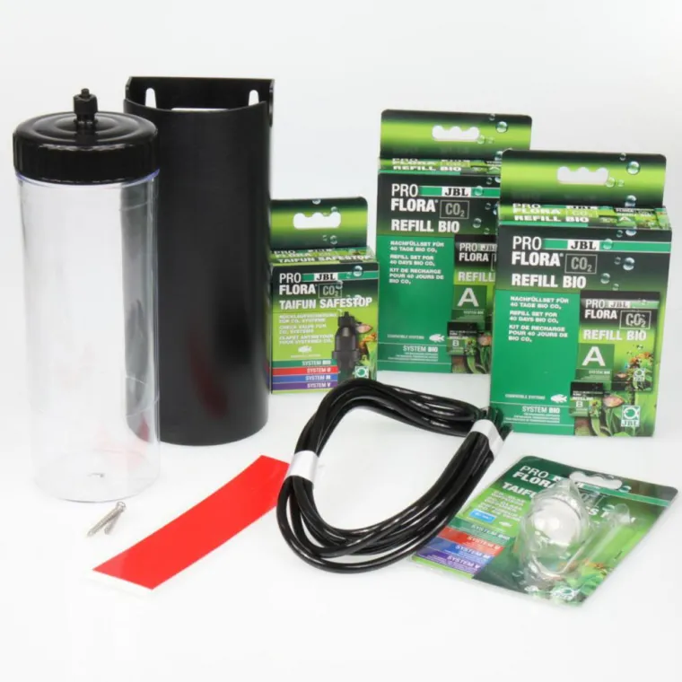 JBL Système de fertilisation bio au CO2 pour plantes en aquarium d’eau douce de 40 à 110 litres Proflora C02 Advanced Bio Set