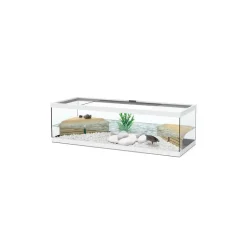 AQUATLANTIS Terrarium blanc avec 2 plateformes et pompe TC500 Tortum 100