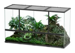 TERRATLANTIS Terrarium coloris noir - 132 x 45 x 75 cm