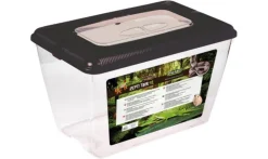 REPTILE PLANET Terrarium en plastique coloris noir Repti Tank - Taille XL 38,5 x 21,5 x 24 cm
