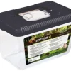 REPTILE PLANET Terrarium en plastique coloris noir Repti Tank - Taille M 25,5 x 16,5 x 16 cm