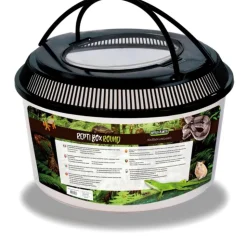 REPTILE PLANET Terrarium en plastique coloris noir Repti Box Round - 30 x 19 cm
