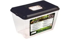 REPTILE PLANET Terrarium en plastique coloris noir Repti Tank - Taille L 32,5 x 21 x 20 cm