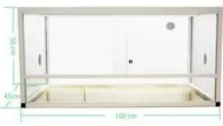 REPTILES PLANET Terrarium pour reptile coloris blanc en aluminium Reptile Planet Élégance – 100 x 45 x 50 cm