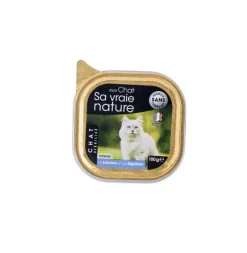 SA VRAIE NATURE Terrine pour chat stérilisé au saumon et légumes - 100 g
