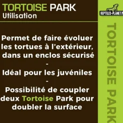REPTILES PLANET Tortoise Park pour tortue enclos extérieur grillagé en bois Reptile Planet – 200 x 100 x 25 cm