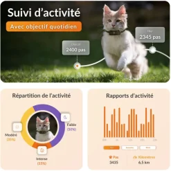 WEENECT Traceur GPS pour chat coloris noir