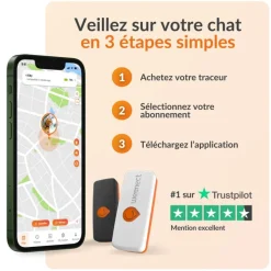 WEENECT Traceur GPS pour chat coloris noir