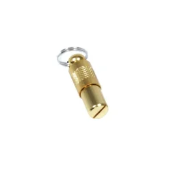 MARTIN SELLIER Tube adresse en métal doré pour chien et chat