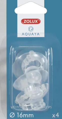 ZOLUX Ventouses aquatiques pour tuyau aquarium coloris transparent 16 mm - x 4
