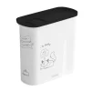 CURVER Verseuse à croquettes en plastique blanc à motif chat noir Pet Dinner cat 1 kg - 2 L