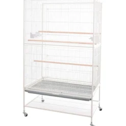 FLAMINGO Volière Sumba blanche L 79 x l 52 x H 130 cm