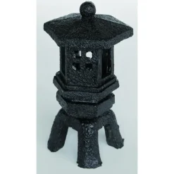 SUPERFISH Zen Déco Lantern Noire Résine 8,5x8,5x16 cm