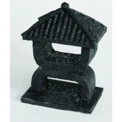 SUPERFISH Zen Déco Mini Temple Noir XS Résine 8x6x10,5 cm