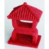 SUPERFISH Zen Déco Mini Temple Rouge XS Résine 8x6x10,5 cm